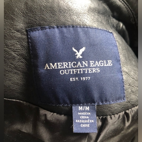 NWOT American Eagle Outfitters Faux Leather Motorcycle Jacket - Picture 4 of 5